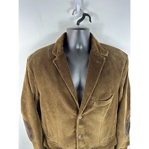 J Crew Corduroy Holmes Sportcoat Size Large Tall Brown Elbow Patches Dapper - Picture 9 of 12